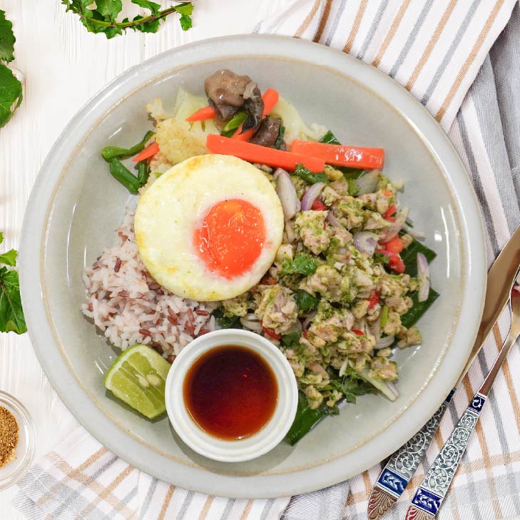 A. Thai Basil Chicken Mix Grain Rice w/ Baked Egg - 21/02/25