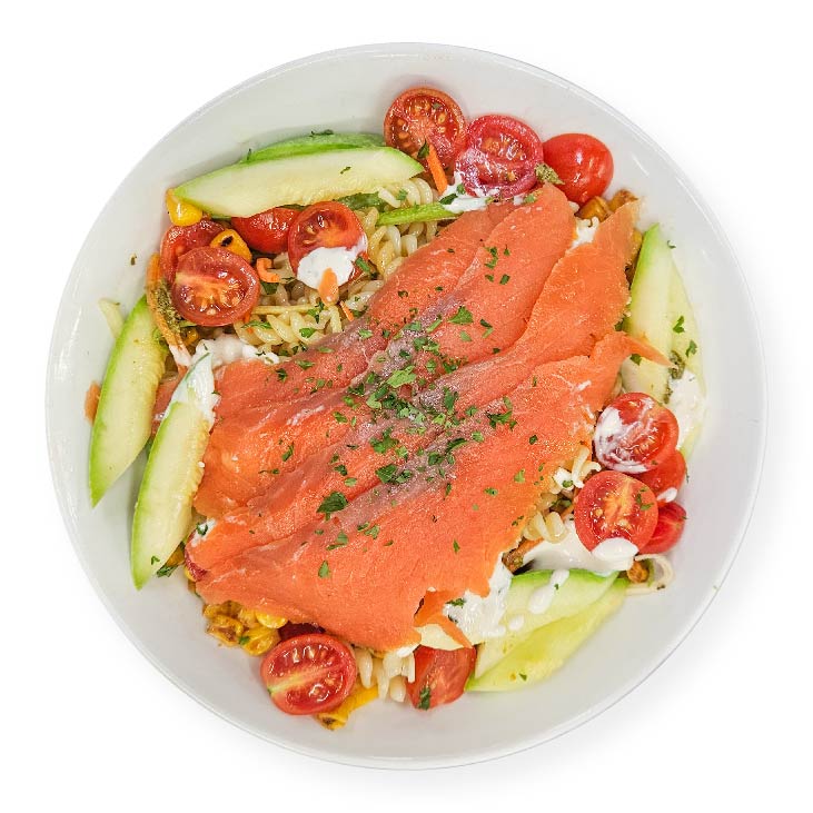 D. Smoked Salmon w/ Seasonal Pasta Salad & Low-Fat Mix Herb Dressing - 21/02/25