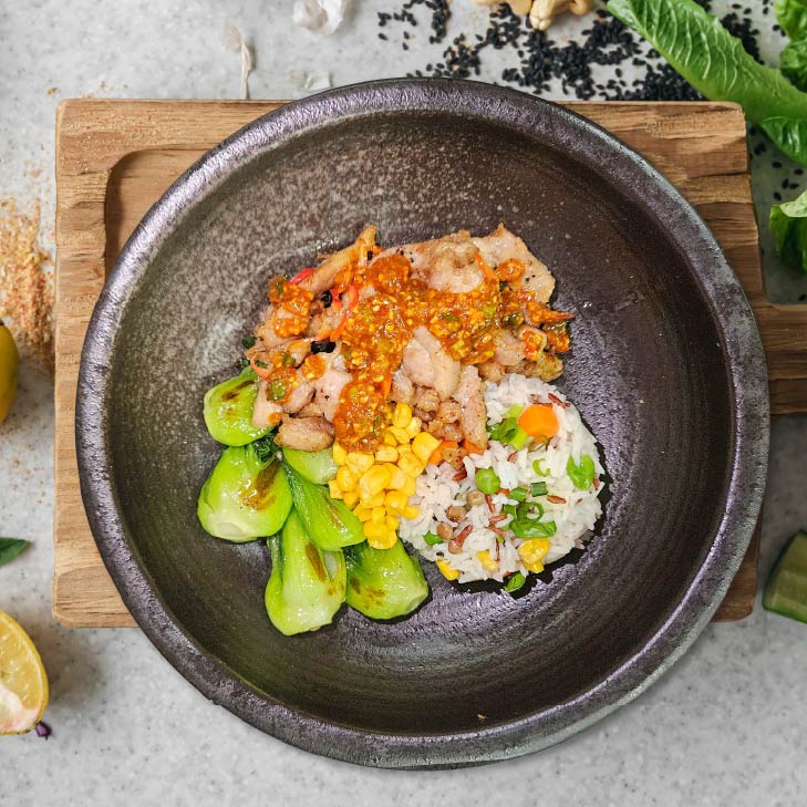A. Indonesian Nasi Goreng Chicken W/ Healthy Fried Rice - 18/04/25