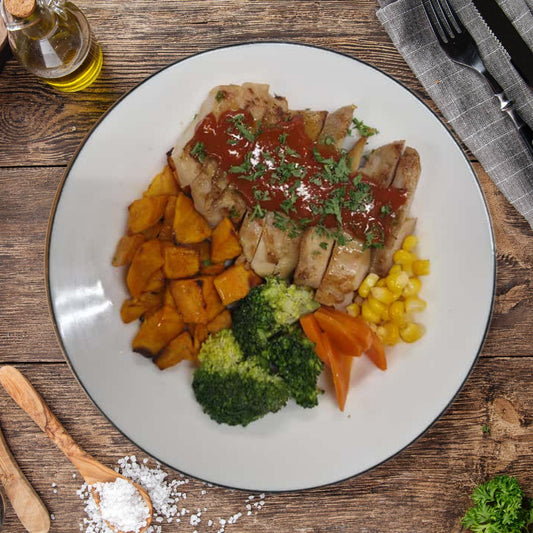 LK1. Healthy Korean "Grilled" Chicken with Roast Sweet potato(Regular)(Spicy) - 22/12/25