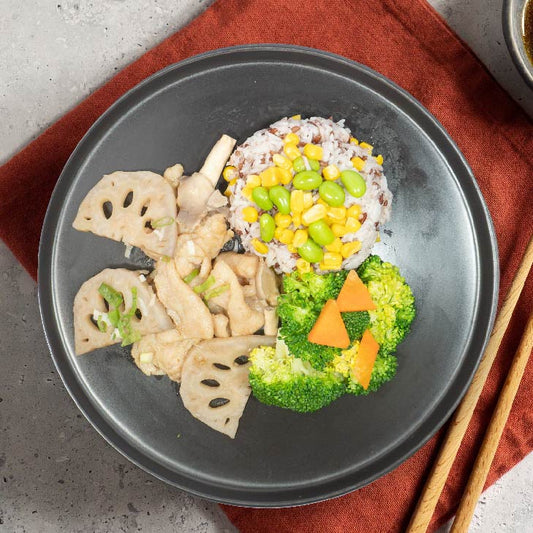 C. Stir Fried Lean Pork W/ Lotus Roots & Healthy Fried Mix Grain - 22/05/25
