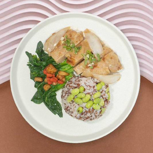 A. Braised Pork Loin W/ Onion & Edamame Mix Grains - 09/09/25