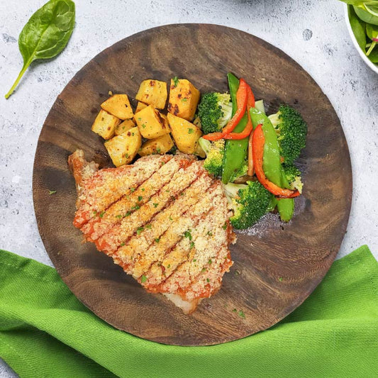 B. Healthy Pork Schnitzel w/ Sweet Potato & Lemon Garlic Aioli - 18/09/25