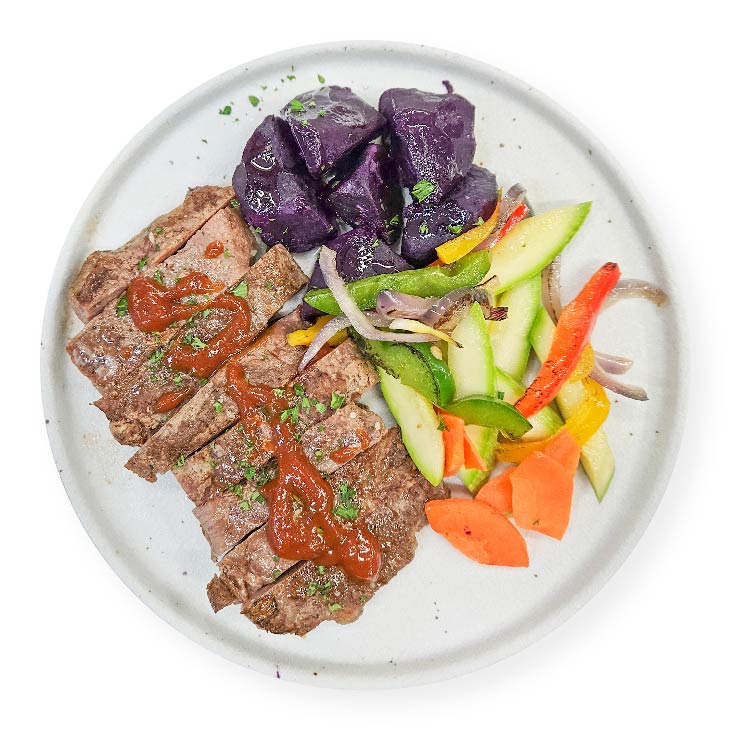 E. Grilled Rib Eye w/ Texas BBQ Sauce & Sweet Potato - 19/05/25