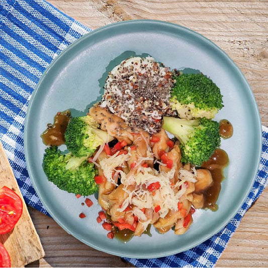 D. Low Fat Skinless Fortune Chicken w/ Master Braised Sauce & Chia Seed Rice - 22/08/25