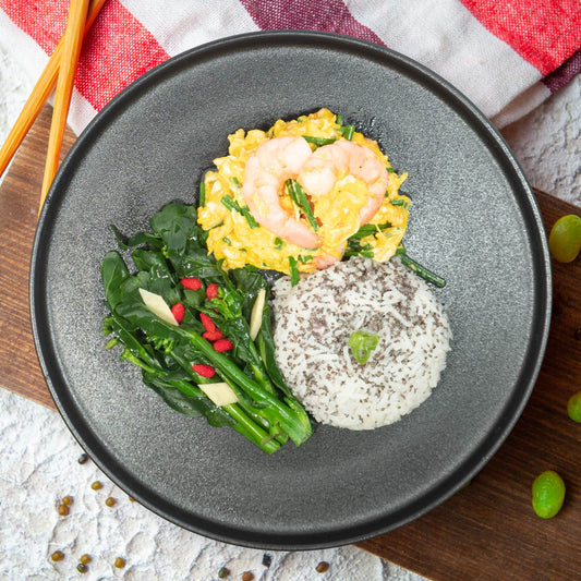 C. Stir Fried Egg W/ Shrimp And Chives And Chia Seeds Mix Grains - 10/09/25