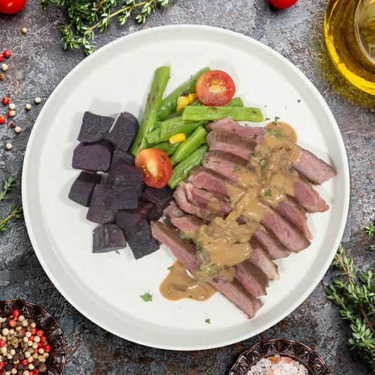 B. Grilled Rib-Eye Steak W/ Sweet Potato & Bordelaise Sauce - 15/08/25